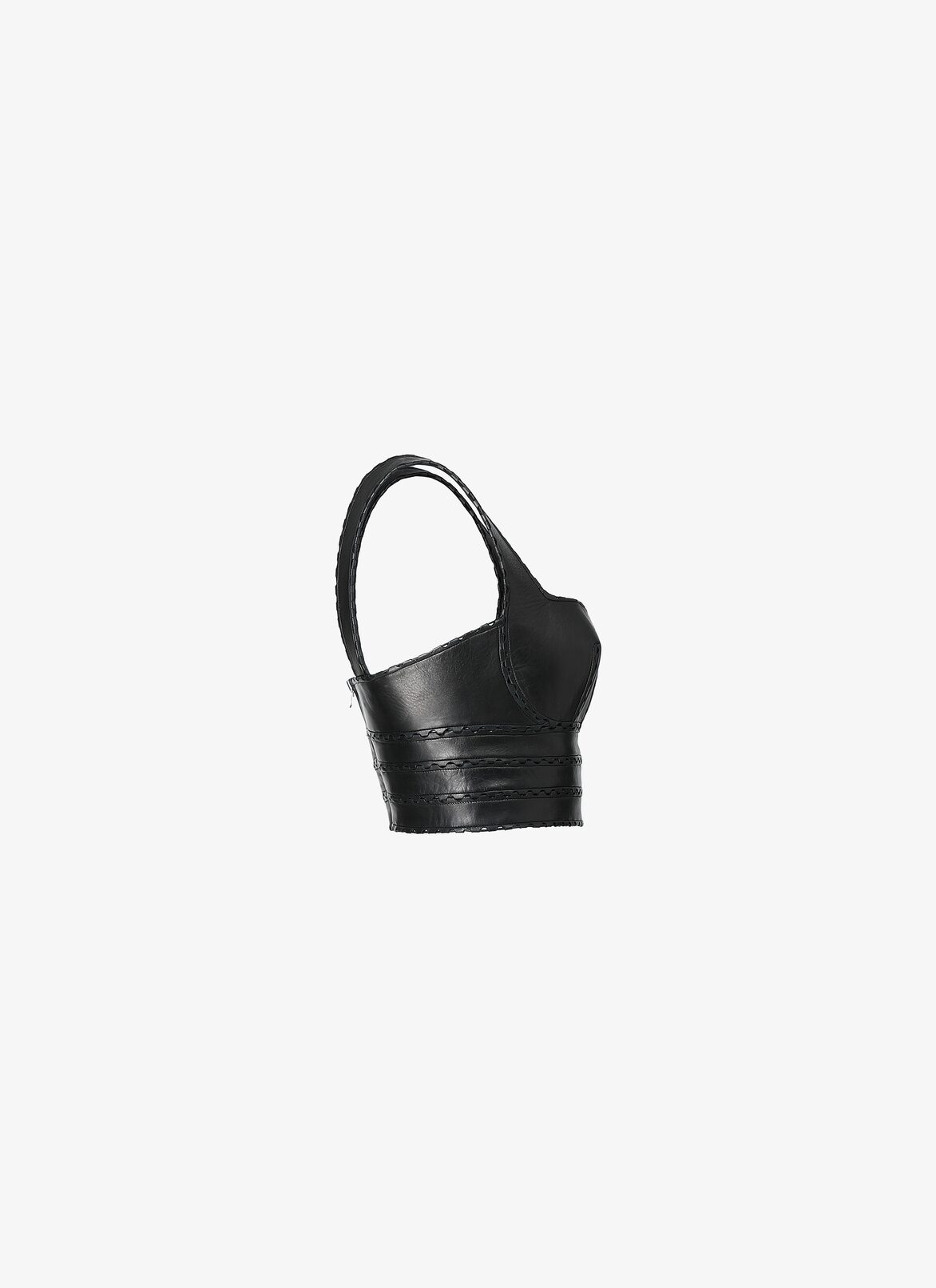 Leather Bustier Top ALAÏA BLACK LEATHER BUSTIER TOP